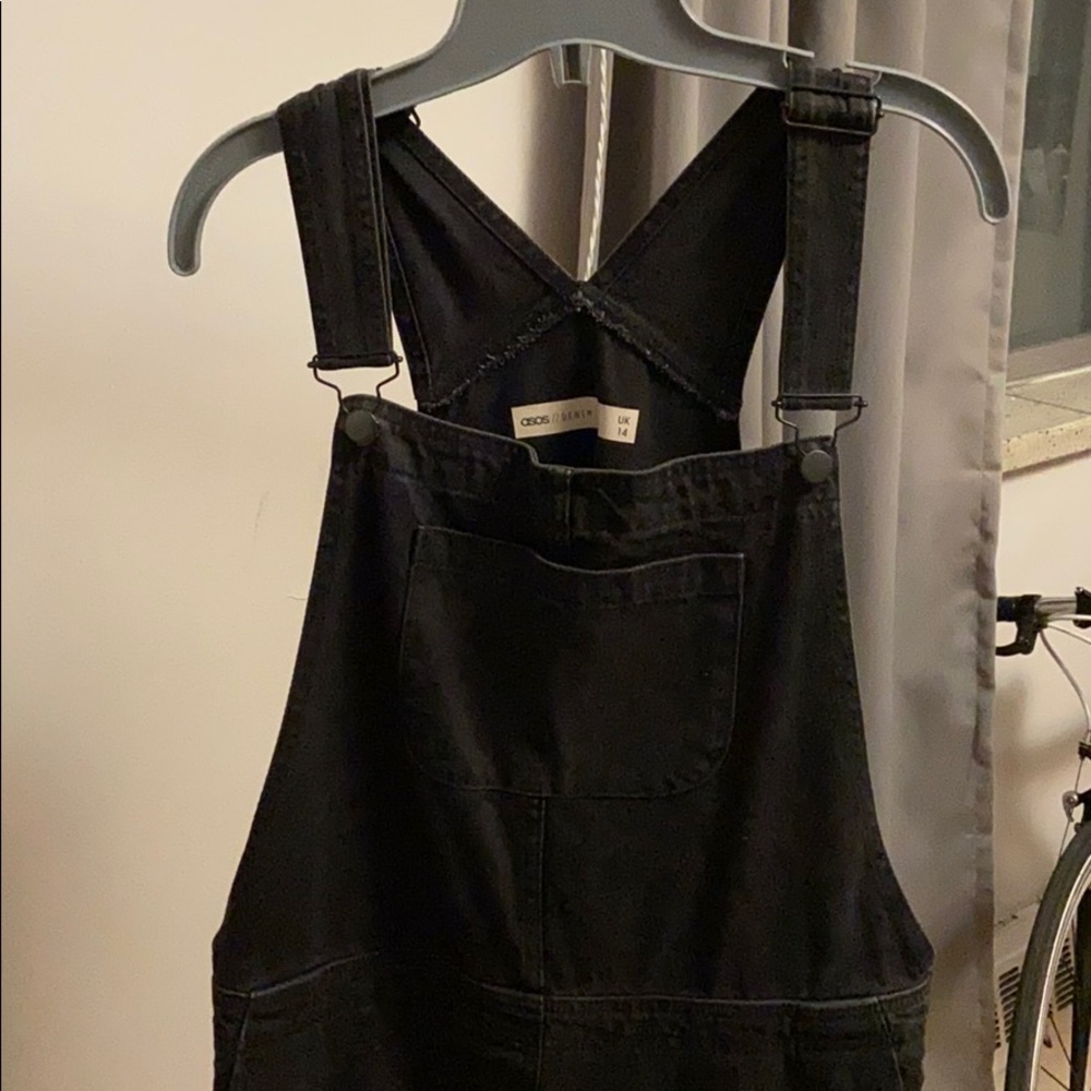 Black denim overalls from ASOS size 10